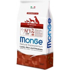 Корм для взрослых собак всех пород Monge Speciality Line – Ягненок с рисом и картофелем 12 кг