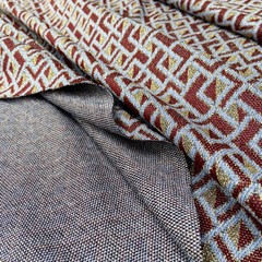 трикотаж Missoni серые квадраты на коричневом фоне