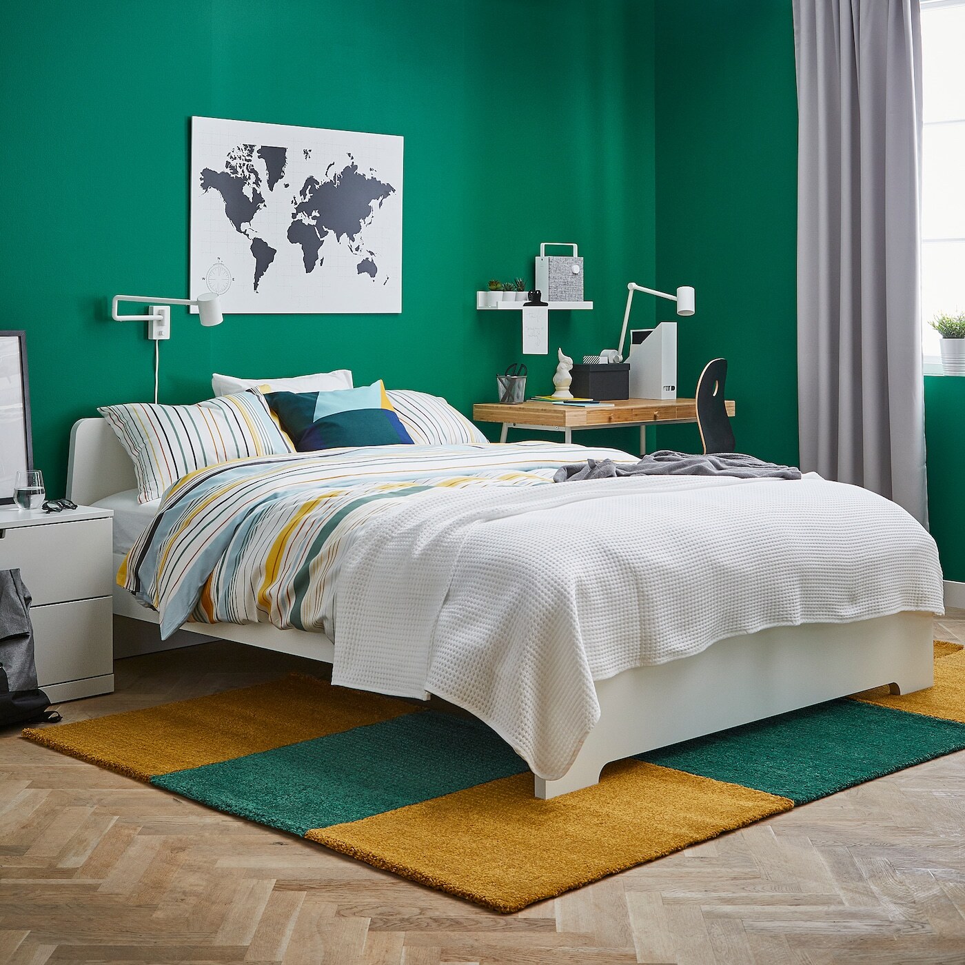 IKEA Ковер с коротким ворсом, желтый LANGSTED купить в Москве ...