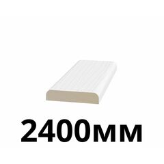 Притворная планка 30х6х2400мм экошпон Белый лед