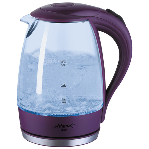 Чайник стеклянный электрический ATH-2461 (violet)
