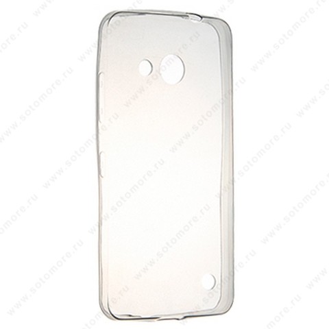 Накладка силиконовая ультра-тонкая для Nokia Lumia 550 черная (прозрачная)