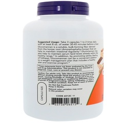 Now Foods, Глюкоманнан, 575 мг, 180 капсул
