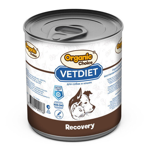 Organic Сhoice VET Recovery консервы для собак и кошек восстановительная диета 340 гр