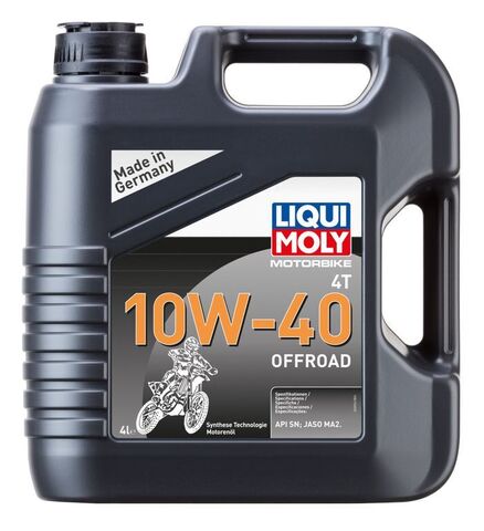 МАСЛО МОТОРНОЕ LIQUI MOLY MOTORBIKE 4T 10W-40 OFFROAD (HC-СИНТЕТИЧЕСКОЕ) - 4 Л (3056)