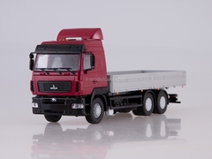 MAZ-6312 flatbed with awning restyling burgundy-gray 1:43 AutoHistory