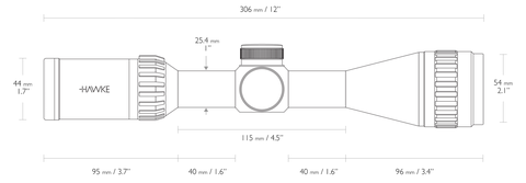 ОПТИЧЕСКИЙ ПРИЦЕЛ HAWKE PANORAMA 3-9X40 AO(10Х 1/2 MIL DOT)