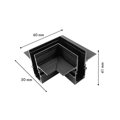 Угловой соединитель для встраиваемого магнитного шинопровода Favourite Logica 1012-CU-002