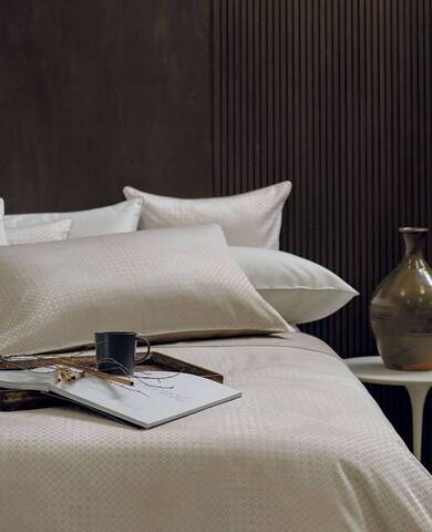 Постельное белье 2 спальное евро Dondi Brando Ostrica светло-бежевое