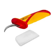 Нож электрика КОБАЛЬТ диэлектрический, 190 мм, изогнутый, лезвие 53 мм (921-138)