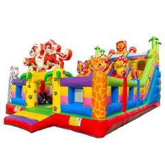 Коммерческий надувной батут «Тигриная страна 6», 10*6*5,5 м