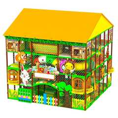 Детский игровой лабиринт с крышей «Мир добрых зверей» 7,38×7,38×6,1 м