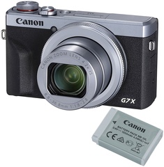 Фотокамера Canon, PowerShot G7 X Mark III, Battery Kit Silver
