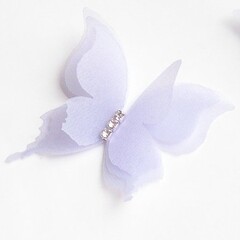 Бабочки декоративные, Шифоновые трехслойные, Фиолетовый, 5 см, 10 шт