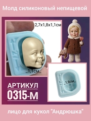 0315-М Молд силиконовый непищевой лицо для кукол 