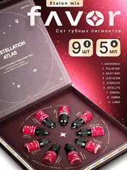 Сет пигментов для губ Etalon Mix "Favor" 9шт по 5 мл