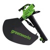 Воздуходув-Садовый Пылесос аккумуляторный Greenworks Арт. 2406907UG, 40V, бесщеточный, c 1хАКБ 5Ач и ЗУ — фото 3