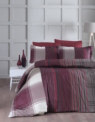 Комплект постельного белья DO&CO Сатин DELUX  ROXY 1,5 спальный фото цвет бордовый