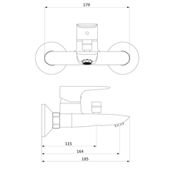 781000000 Origin Evo 2, смеситель для ванны/душа