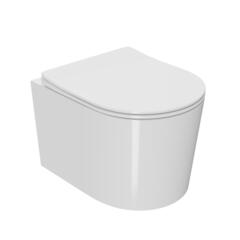 Point Веста PN41701 Унитаз подвесной безободковый, белый, сиденье дюропласт микролифт быстросъем. фото