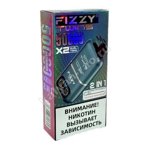 Fizzy Twins 50000 затяжек (2 в 1) - Черная Смородина Лед - Розовый Лимонад