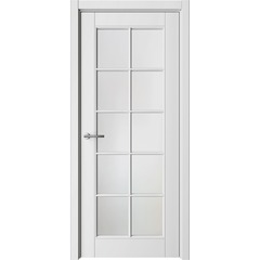 Межкомнатная дверь эмаль Классика 5 белая со стеклом
