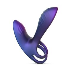 Фиолетовое эрекционное виброкольцо с клиторальной подушечкой Infinity Ignite - 