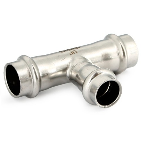 Uni-Fitt тройник пресс 22x15x22 мм из нержавеющей стали (796S3130)
