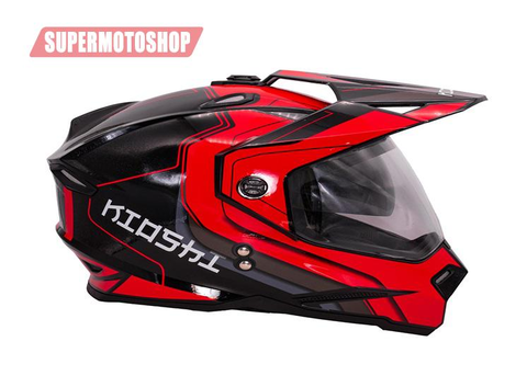 Шлем эндуро KIOSHI Fighter 802 красный/чёрный XL
