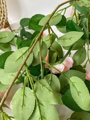 Лиана с Розами, 21 голова на лиане, Розовые розы, длина одной лианы 1,75 м, набор 1 шт.