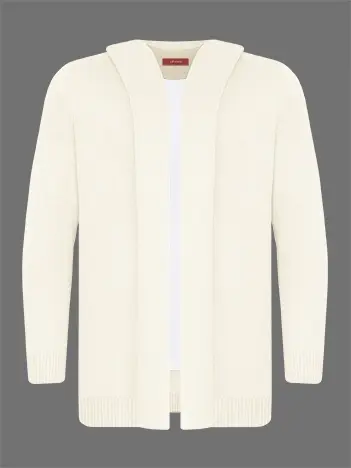 Кардиган с капюшоном из мягкой шерсти