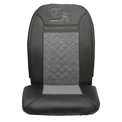 Чехлы Scania 6 серия (экокожа, черный, серая вставка)