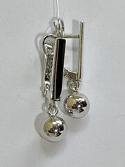 Шарики 0,8/1 (серьги из серебра)