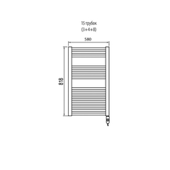Электрический полотенцесушитель IRSAP ARES ELECTRIC-HEATER H 818-580 хром