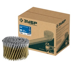 ЗУБР CNW 80 х 3.1 мм, барабанные гвозди рифленые, 3600 шт (305382-80)