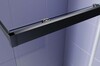 Aquatek AQ.WISL.120.1BL AQ.WISL.120.1BL Душевая перегородка раздвижная Walk in с держателем 1200x2000 профиль черный, стекло прозрачное 5/6мм