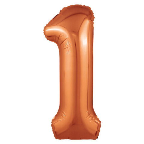 Цифры оранжевые, папайа, слим, 102 см