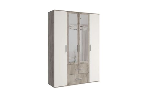 Фиеста NEW Шкаф 4-х ств (1600) (Кашемир, Дуб Крафт серый)