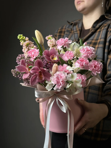 Цветы в коробке «Вдохновение»