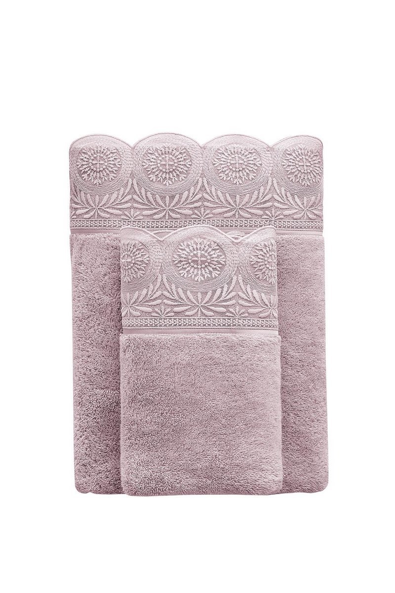 Полотенца QUEEN полотенце махровое с кружевом  Soft Cotton QUEEN_лил.jpeg