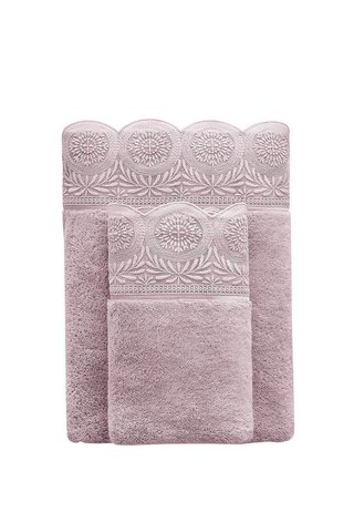 QUEEN полотенце махровое с кружевом  Soft Cotton