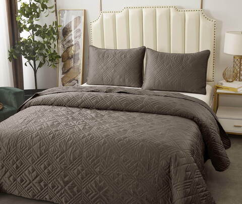 Покрывало 230х250 и 2 наволочки 50х70 Sofi De MarkO Себастьян Шоколад