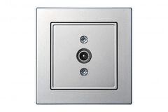 Розетка Телевизионная Проходная (TV) Серебро LIREGUS EPSILON