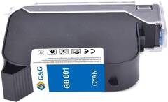 GB-001C струйный сольвентный голубой картридж для принтеров GG-HH1001B, 42 ml