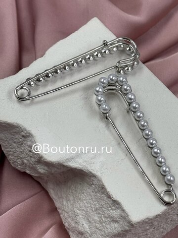Брошь серебристая 