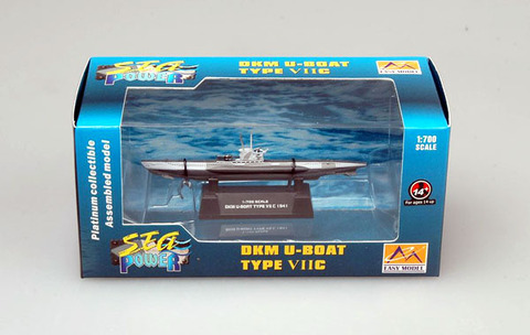 Модель Подводная лодка U7C 1941 г масштаб 1:700 ВМФ Германии