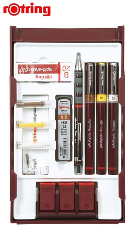 Набор рапидографов Rotring College Set, 0,25 mm / 0,35 mm / 0,50 mm (S0699530)