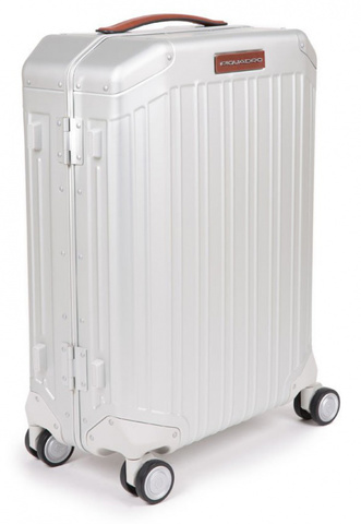 Чемодан Piquadro ALU. алюминий/кожа натуральная серый/коричневый (BV4427ALU/GRCU)