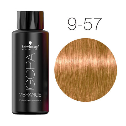 Schwarzkopf Igora Vibrance 9-57 (Блондин золотисто-медный) - Безаммиачный краситель для окрашивания тон-в-тон