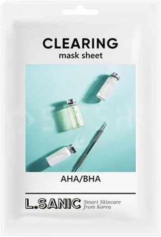 Lsanic Маска тканевая для очищения пор с Aha/Bha кислотами Aha/Bha Clearing Mask Sheet